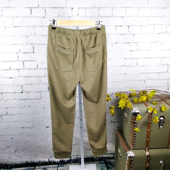 Free People Work It Out Drawstring Joggers In Army - Picture 2 of 7